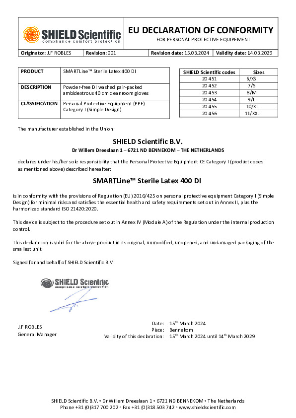 PDF SMARTLine™ Látex estéril 400 DI
